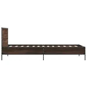 Berkfield Bed Frame without Mattress Brown Oak 90x190 cm Single