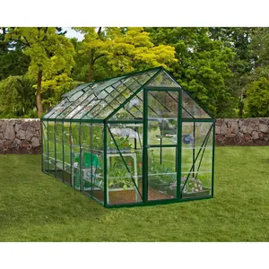 Harmony Greenhouse 6 x 4 Green / 208cm H x 185cm W x 426cm D