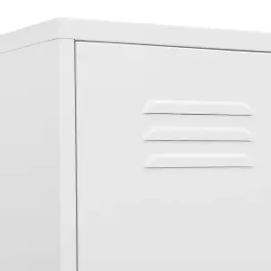 Berkfield Locker Cabinet White 35x46x180 cm Steel