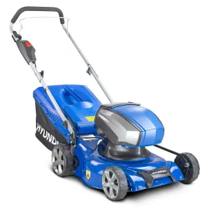 Hyundai 42cm Cordless 40v Lithium-Ion Battery Lawnmower with Battery and Charger HYM40LI420P