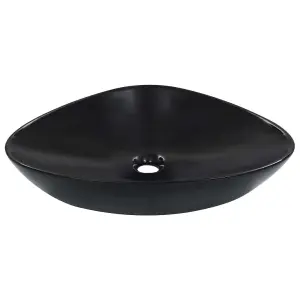 Berkfield Wash Basin 58.5x39x14 cm Ceramic Black