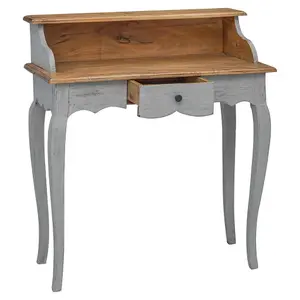 Berkfield Writing Desk Solid Mahogany Wood 80x40x92 cm