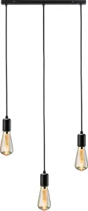 Luminosa Knightsbridge CALLA - 230V E27 Contemporary 3 Light Bar Pendant - Matt Black - CALCO3BMB