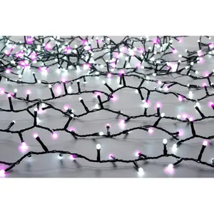 0.5cm LED Twinkle Indoor / Outdoor String Lights Pink/White / 360