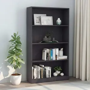 Attwood Bookcase Sonoma Oak/White / 142cm H x 80cm W x 24cm D