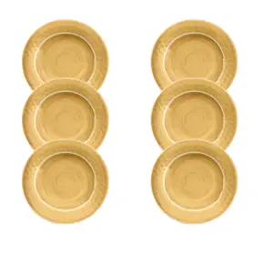 Purely Home Crackle Gold Melamine Side Plates - Set of 6