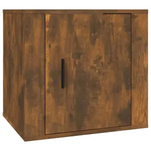 Berkfield Bedside Cabinet Smoked Oak 50x39x47 cm