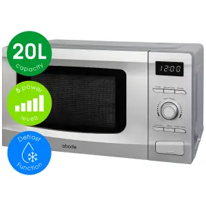 Abode AMD2002S, 20L Digital Microwave in Silver