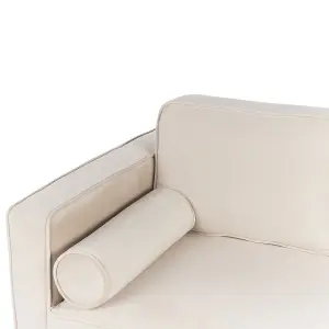 Left Hand Velvet Chaise Lounge Beige MIRAMAS