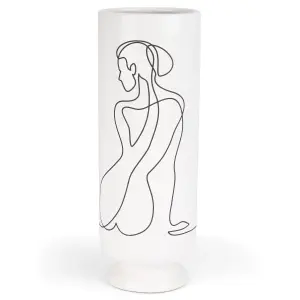 Ceramic Female Silhouette Vase - 22cm