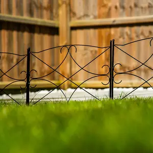 Woodside Hanworth Garden Metal Border Edging 4 PACK