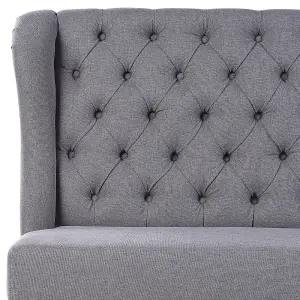 2 Seater Fabric Kitchen Sofa Grey TORSBY