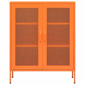 Berkfield Storage Cabinet Orange 80x35x101.5 cm Steel