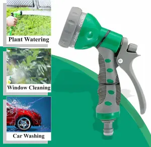 7 Dial Spray Gun  For Garden Hoses Sprays 7 Different Functions Of Patterns Soft Grip Handle