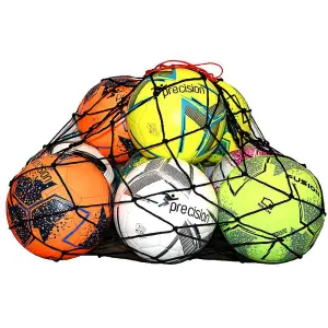 12 Ball Football Carry Sack Net - Draw String Nylon - Holds 12x Size 5 Balls