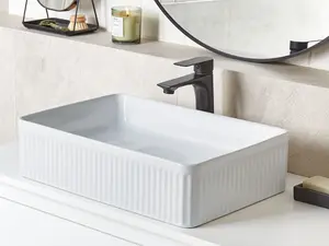 Ceramic Countertop Basin 500 x 340 mm White GELDO