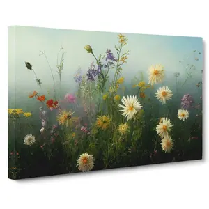 Resplendent Wildflowers Floral - Wrapped Canvas Painting 40cm H x 60cm W x 3cm D