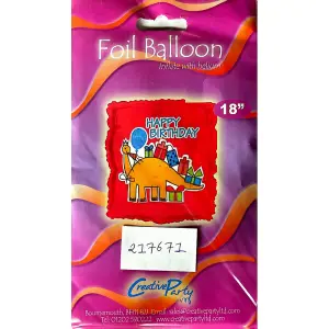 Creative Party Happy Birthday Foil Balloon Red/Pink/Purple (One Size)