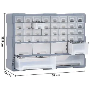 Berkfield Multi-drawer Organiser with 40 Drawers 52x16x37.5 cm