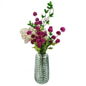 Pack of 6 x 50cm Dahlia Pompom Pink Artificial Stem