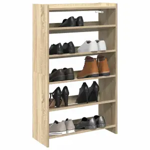 Berkfield Shoe Rack Sonoma Oak 60x25x100 cm Engineered Wood