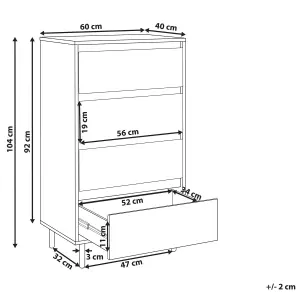 4 Drawer Chest Light Wood NIKEA