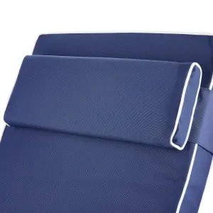 Alfresia Blue Sun Lounger Replacement Garden Cushion