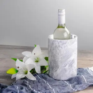 Argon Tableware - Marble Wine Bottle Cooler - 13cm - Grey