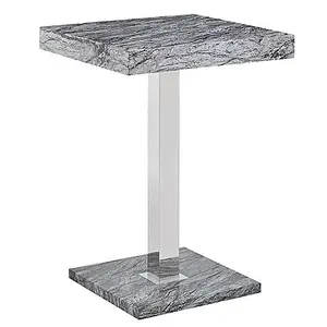 Topaz Melange Marble Effect Bar Table 2 Candid White Stools