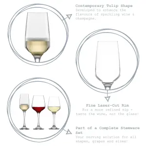 LAV - Lal Glass Champagne Flutes - 230ml - Pack of 6