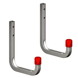 2 x 115mm Storage Wall Hooks 60kg Galvanised Steel, Garages, Sheds Ladders & Tools