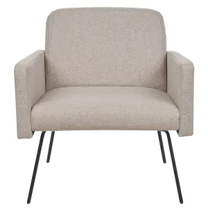 Beliani Retro Armchair NARKEN Fabric Beige