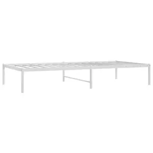 Berkfield Metal Bed Frame White 90x190 cm 3FT Single