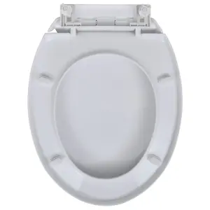 Toilet Seats with Soft Close Lids 2 pcs Plastic White