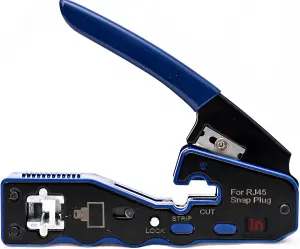 RJ45 Crimp Tool Crimper Pass Through Easy for Cat5e Cat6 Ethernet Connectors