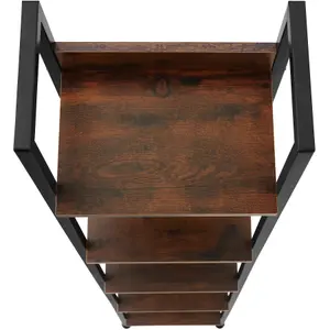 Shelving Unit Chatham - industrial style, free-standing, with up to 5 tiers - Industrial wood dark, rustic