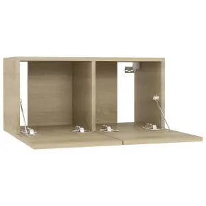 Berkfield Hanging TV Cabinet Sonoma Oak 60x30x30 cm