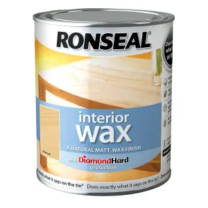 Ronseal Diamond hard Natural Matt Doors, floors, furniture, skirting boards & windows Wax Wood wax, 0.75L