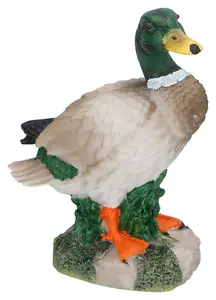 URBNLIVING 14cm Height 3 Pcs Decorative Duck Ornaments Polyresin Bird Sculpture Garden Collectables