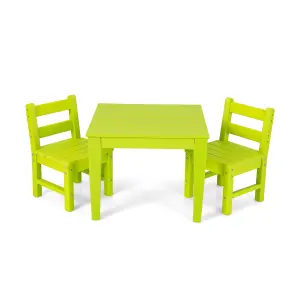 Costway 3-Piece Kids Table & Chairs Set Toddler Activity Table Desk Chairs Waterproof