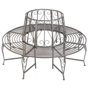 Garden Bench Enyd - circular tree bench, 164 x 164 x 89 cm - anthracite