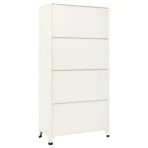 Berkfield Locker Cabinet Grey and Blue 90x40x180 cm Steel