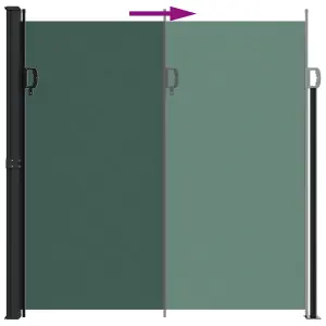 Berkfield Retractable Side Awning Dark Green 200x600 cm