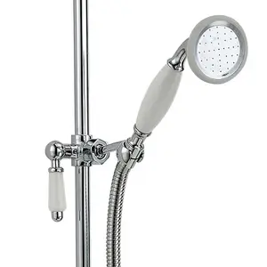 Nes Home Traditional Victorian Thermostatic Shower Valve With Brass Slider Rail