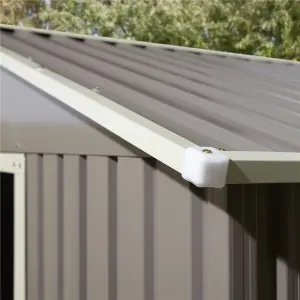 10 x 8 Double Door Metal Apex Shed (Light Grey)