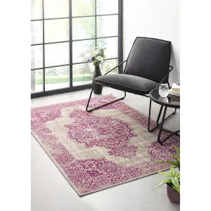 Origins Saville Grey / Raspberry Rug 160 X 230