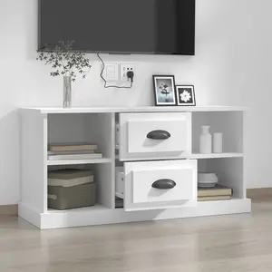 Berkfield TV Cabinet White 99.5x35.5x48 cm Engineered Wood