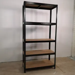 Garage Shelving 90cm Wide & 180cm High Heavy Duty 5 Tier Multipurpose Metal Racking Unit  or Warehouse Shelving Storage