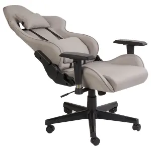 Beliani Modern Gaming Chair Taupe WARRIOR