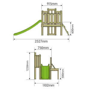 TP Toys Forest Toddler Timber Climbing frame with slide